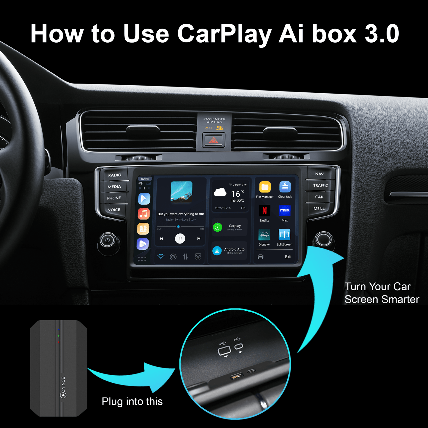 ONINCE CarPlay AI Box 3.0 Pro - ONINCE
