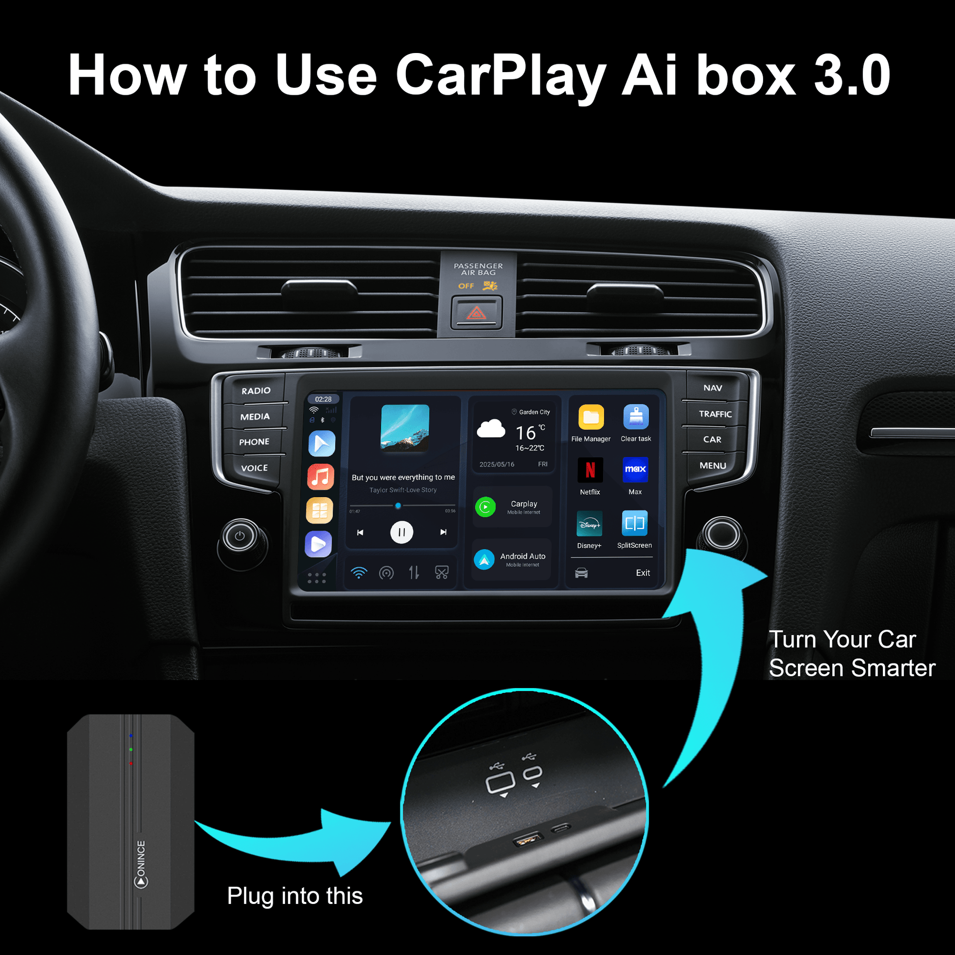 ONINCE CarPlay AI Box 3.0 Pro - ONINCE